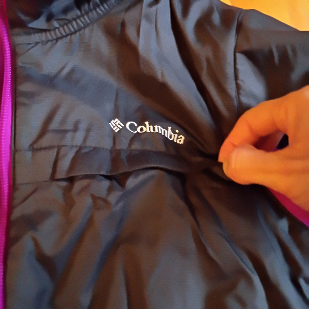 Columbia Girls' Fleece Jacket Fuchsia and Black Size L 14-16 - Picture 3 of 12